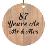 87 Years As Mr & Mrs - Circle Ornament C