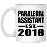 Paralegal Assistant Established EST. 2018 - 11 Oz Coffee Mug