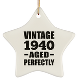 84th Birthday Vintage 1940 Aged Perfectly - Star Ornament