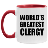 World's Greatest Clergy - 11oz Accent Mug Red