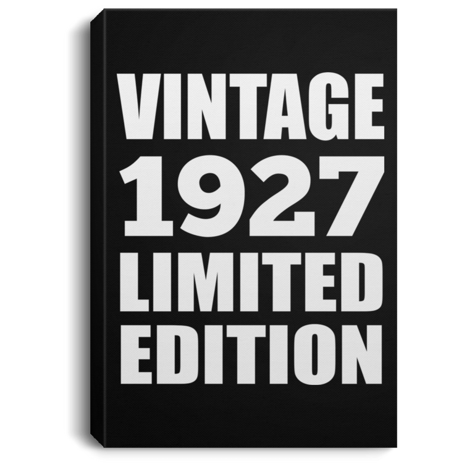 97th Birthday Vintage 1927 Limited Edition - Canvas Portrait