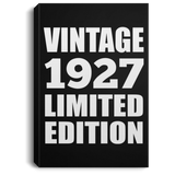 97th Birthday Vintage 1927 Limited Edition - Canvas Portrait