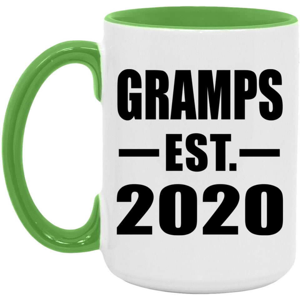 Gramps Established EST. 2020 - 15oz Accent Mug Green