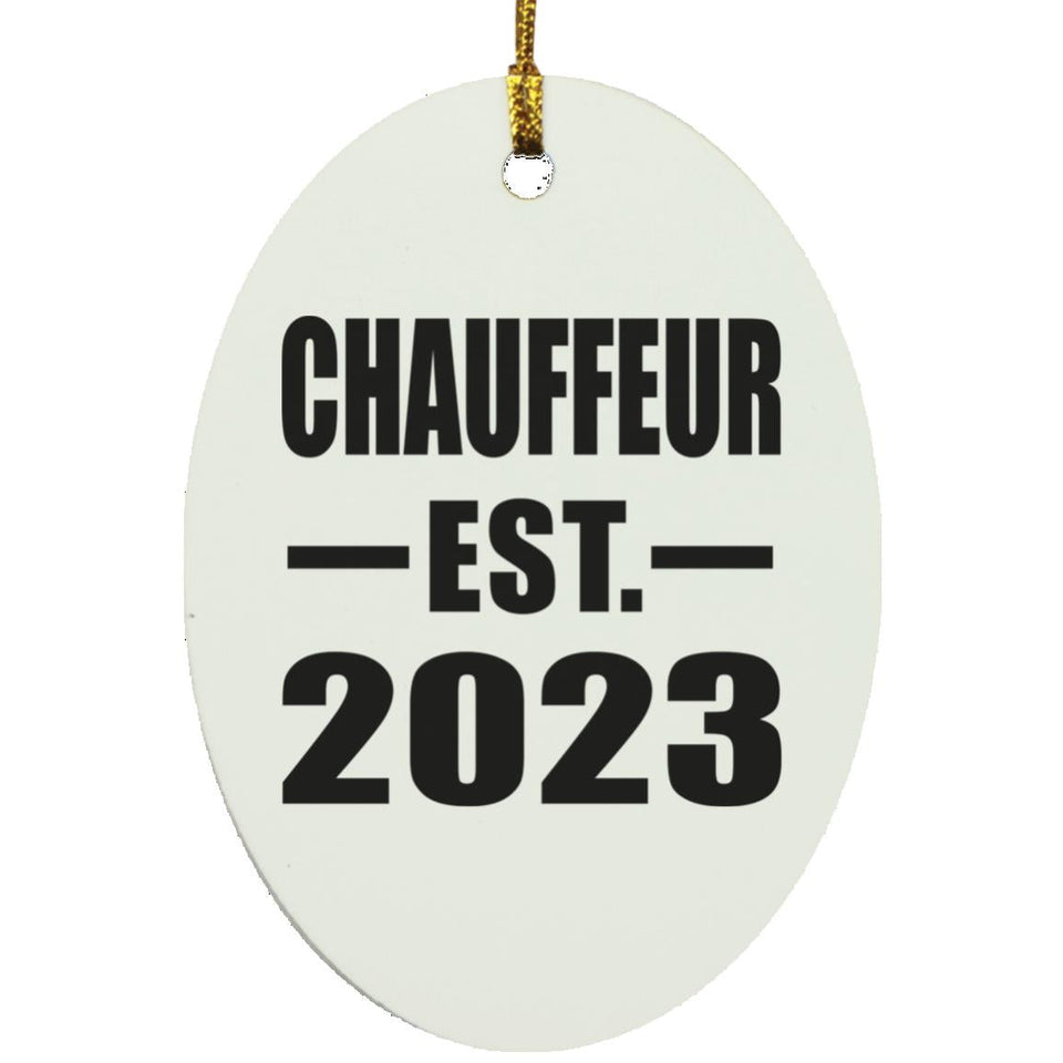 Chauffeur Established EST. 2023 - Oval Ornament