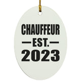 Chauffeur Established EST. 2023 - Oval Ornament