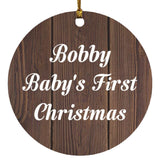 Bobby Baby's First Christmas - Circle Ornament D