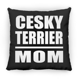 Cesky Terrier Mom - Throw Pillow Black