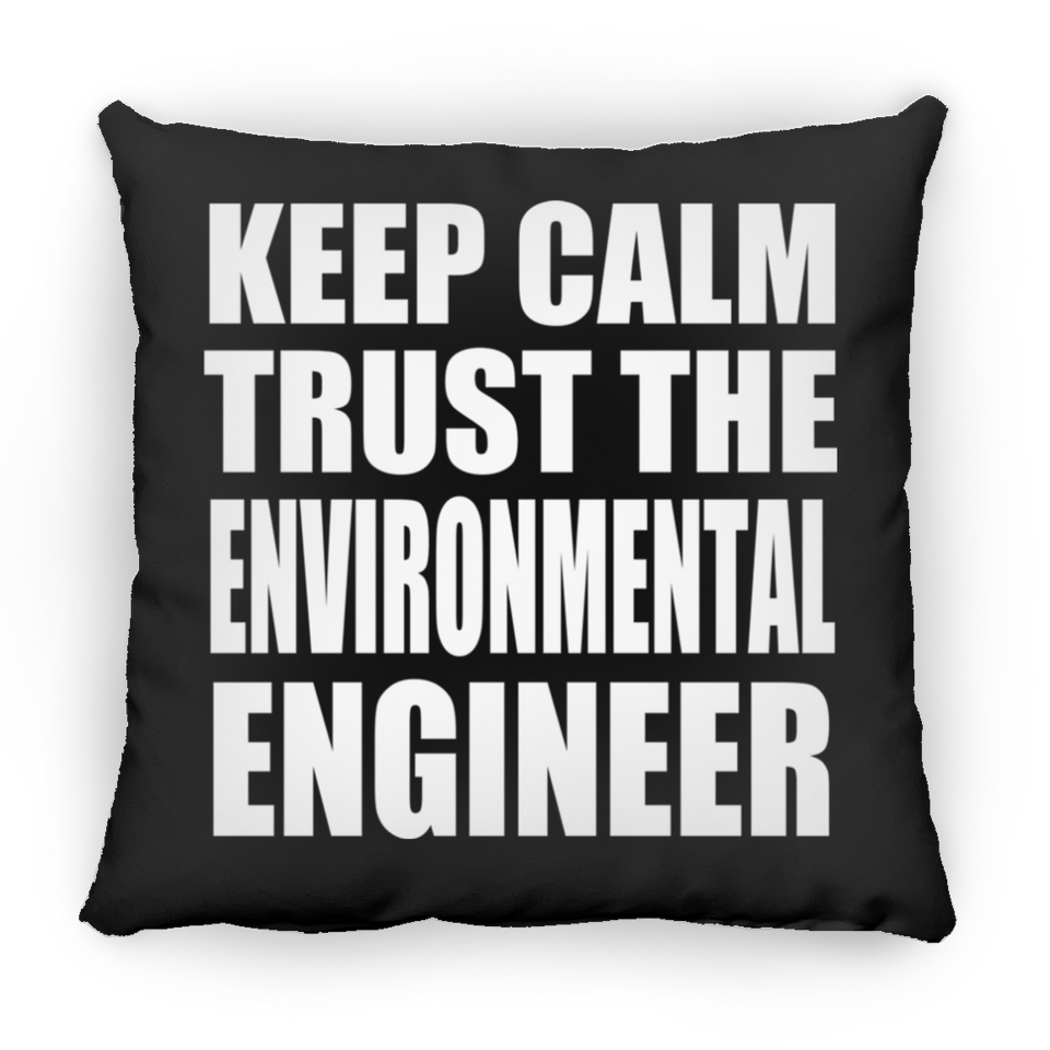 Keep Calm and Trust The Environmental Engineer - Throw Pillow Black