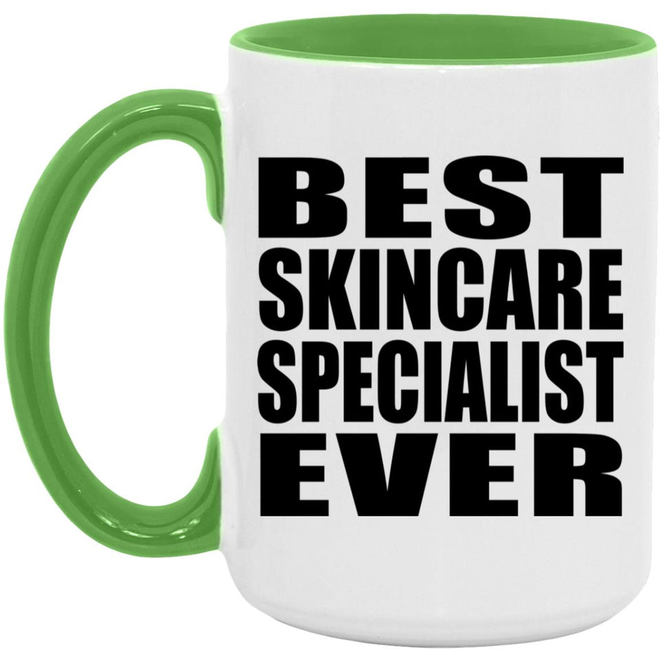 Best Skincare Specialist Ever - 15oz Accent Mug Green
