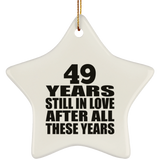 49th Anniversary 49 Years Still In Love After These Years - Star Ornament