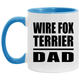 Wire Fox Terrier Dad - 11oz Accent Mug Blue