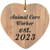 Animal Care Worker Established Est. 2023 - Heart Ornament C