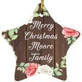 Merry Christmas Moore Family - Star Ornament A