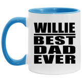 Willie Best Dad Ever - 11oz Accent Mug Blue