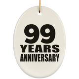 99th Anniversary 99 Years - Oval Ornament