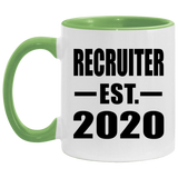 Recruiter Established EST. 2020 - 11oz Accent Mug Green