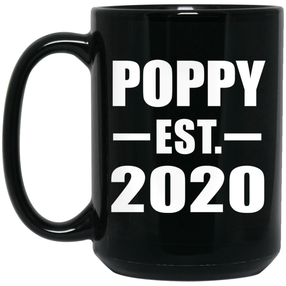 Poppy Established EST. 2020 - 15oz Coffee Mug Black