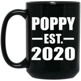 Poppy Established EST. 2020 - 15oz Coffee Mug Black