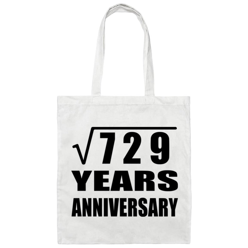 27th Anniversary Square Root of 729 Years Anniversary - Tote Bag White