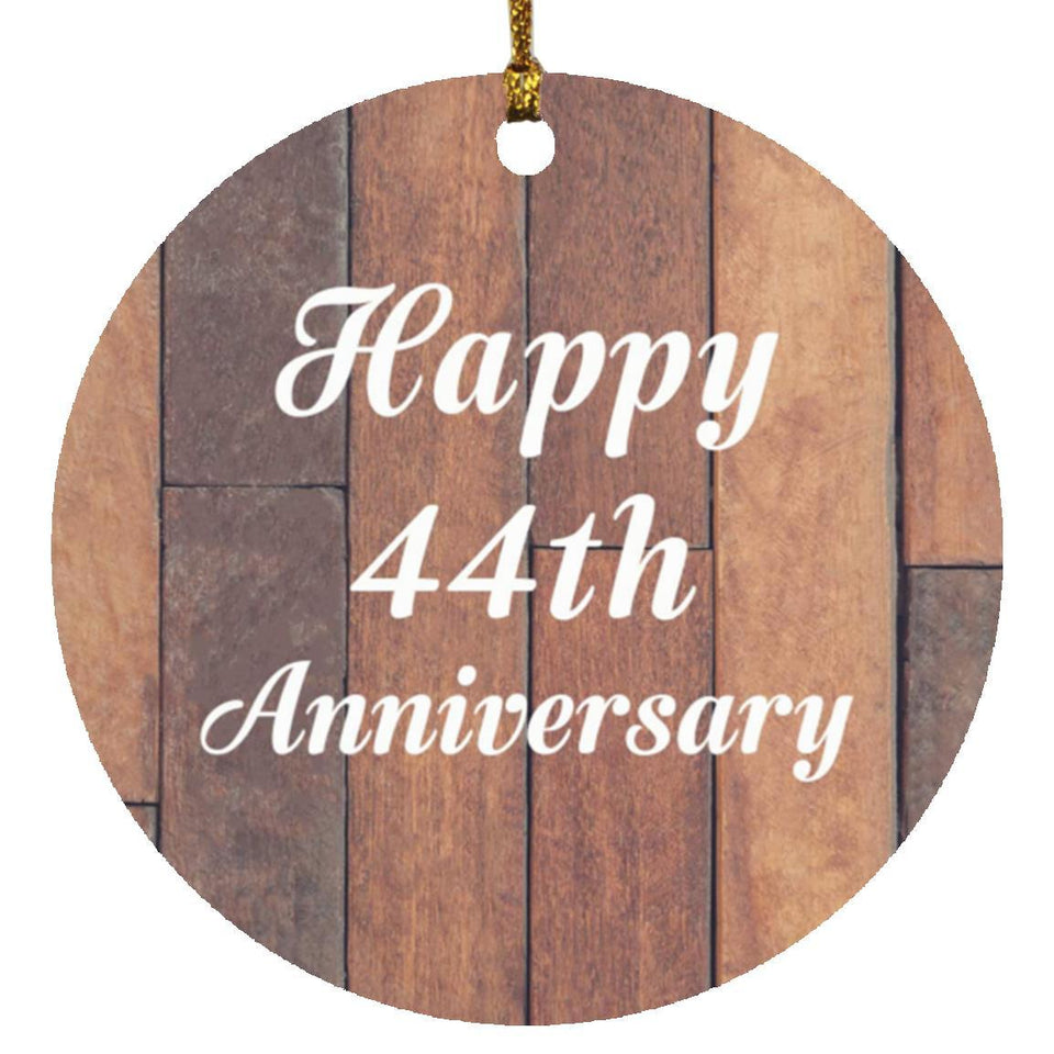 Happy 44th Anniversary - Circle Ornament E