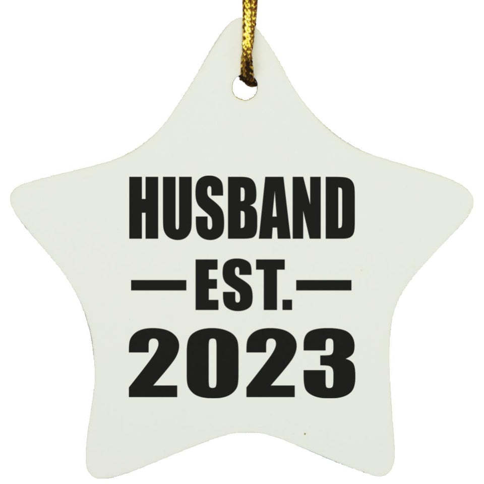 Husband Established EST. 2023 - Star Ornament