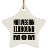 Norwegian Elkhound Mom - Star Ornament