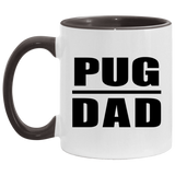 Pug Dad - 11oz Accent Mug Black