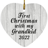 First Christmas With My Grandkid 2022 - Heart Ornament F