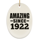 102nd Birthday Amazing Since 1922 - Oval Ornament