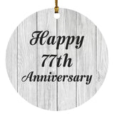 Happy 77th Anniversary - Circle Ornament F
