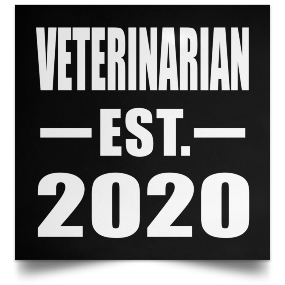 Veterinarian Established EST. 2020 - Poster Square
