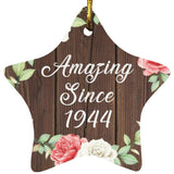 80th Birthday Amazing Since 1944 - Star Ornament A