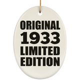 91st Birthday Original 1933 Limited Edition - Oval Ornament