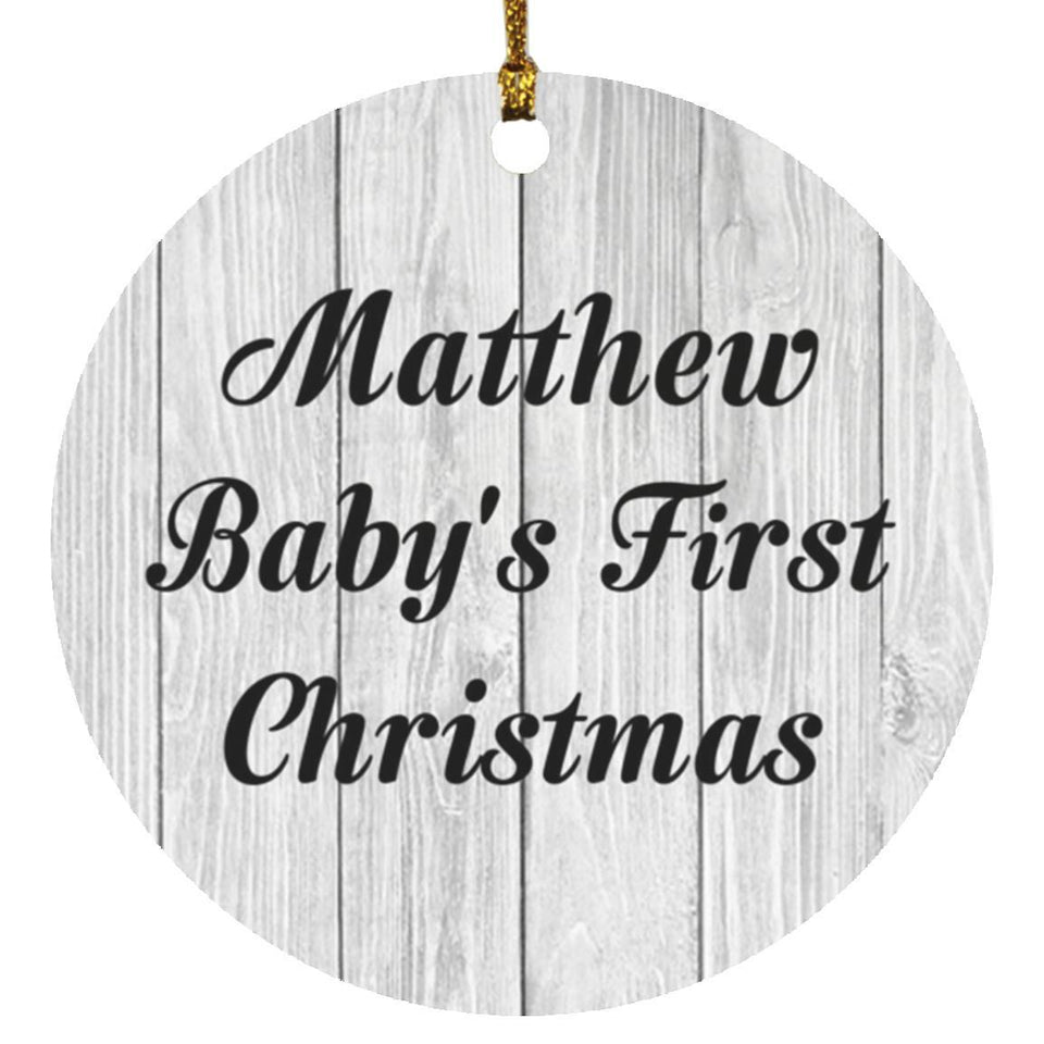 Matthew Baby's First Christmas - Circle Ornament F