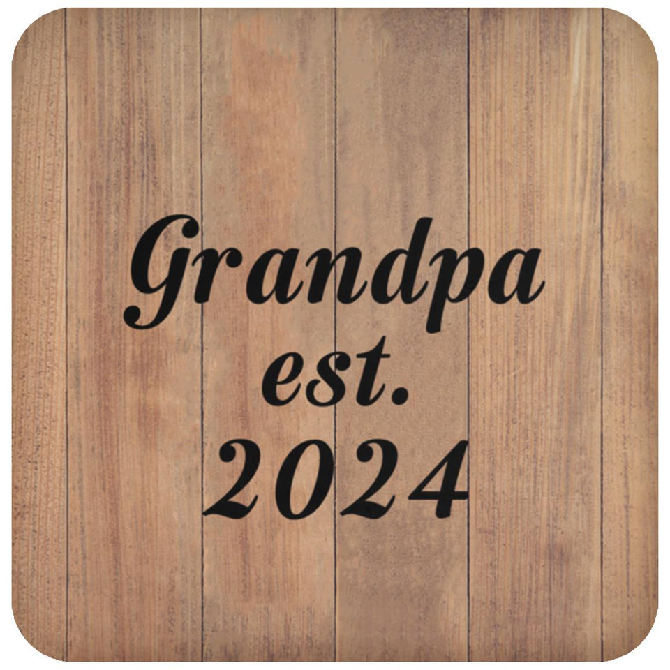 Grandpa Established EST. 2024 - Drink Coaster C