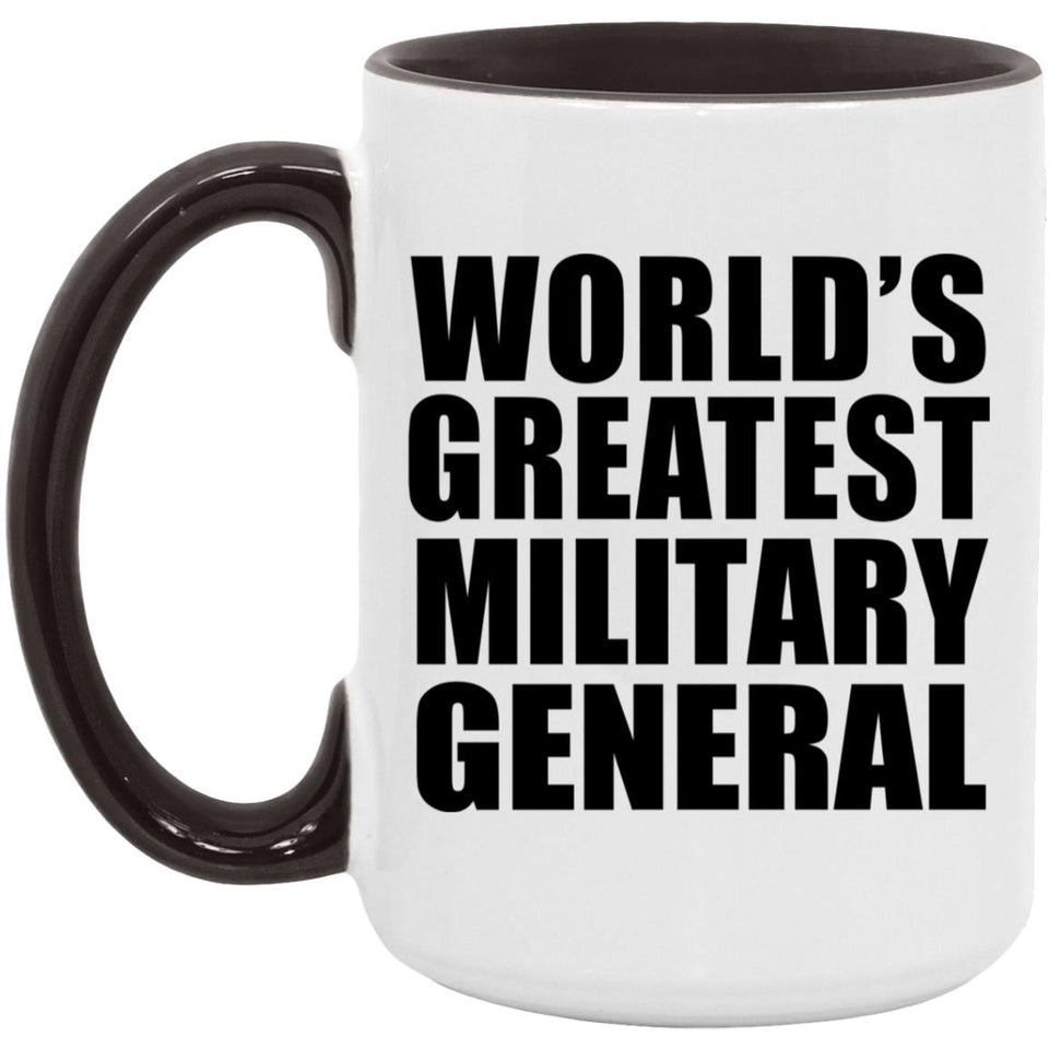 World's Greatest Military General - 15oz Accent Mug Black