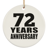 72nd Anniversary 72 Years - Circle Ornament