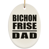 Bichon Frise Dad - Oval Ornament