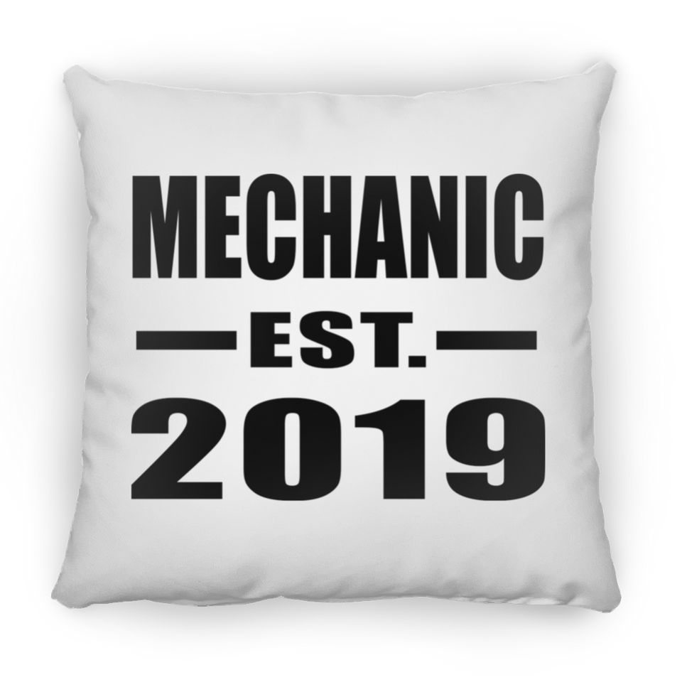 Mechanic Established EST. 2019 - Throw Pillow