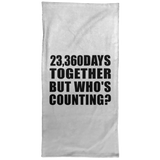 64th Anniversary 23,360 Days Together But Who's Counting - Hand Towel