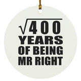 20th Anniversary Square Root of 400 Years of Being Mr Right - Circle Ornament