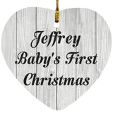Jeffrey Baby's First Christmas - Heart Ornament F