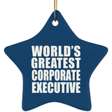 World's Greatest Corporate Executive - Star Ornament