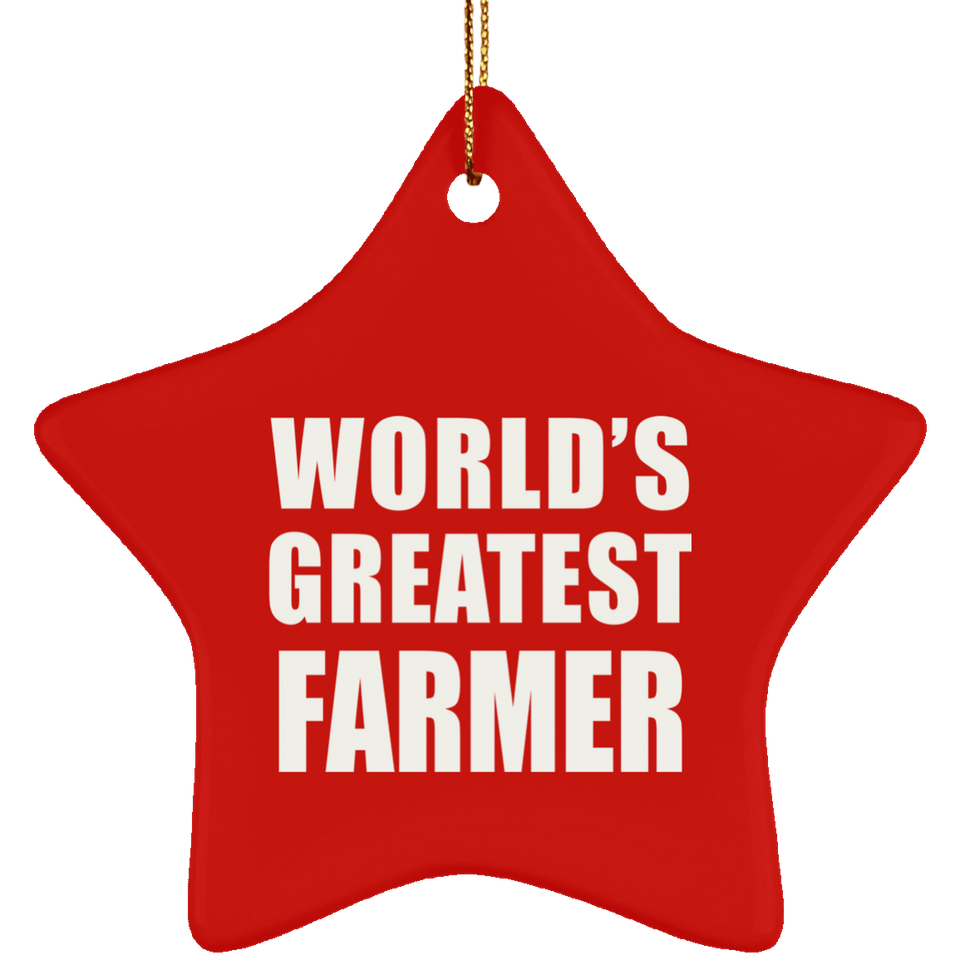 World's Greatest Farmer - Star Ornament