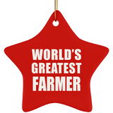 World's Greatest Farmer - Star Ornament