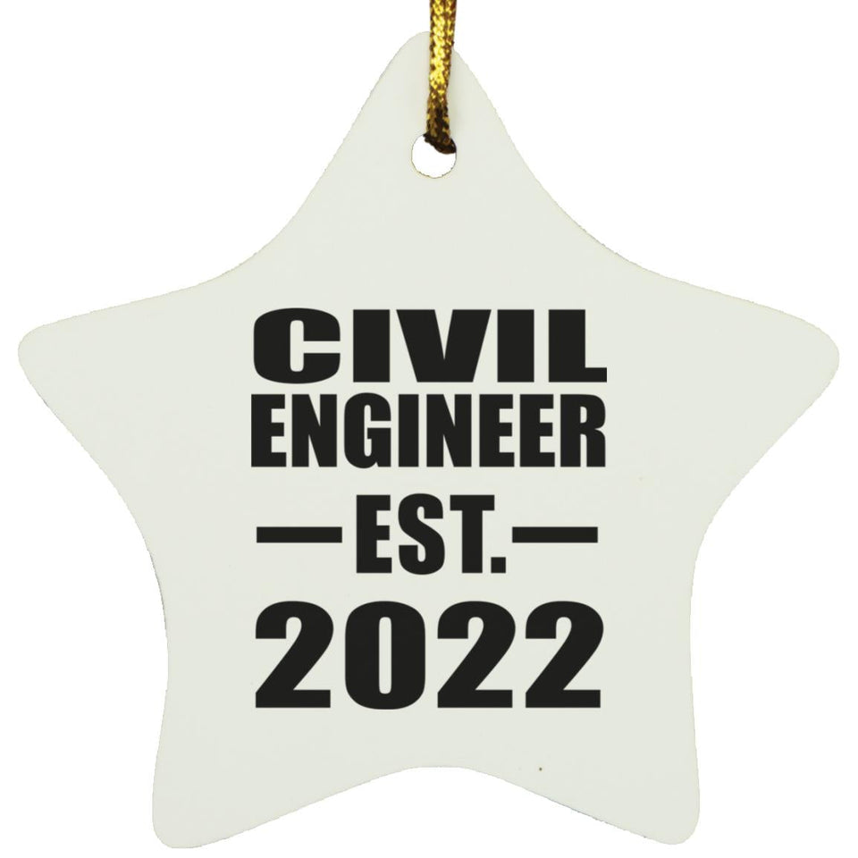Civil Engineer Established EST. 2022 - Star Ornament