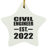 Civil Engineer Established EST. 2022 - Star Ornament