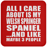 All I Care About Is My Welsh Springer Spaniel - Drink Coaster