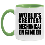 World's Greatest Mechanical Engineer - 11oz Accent Mug Green