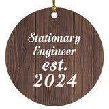 Stationary Engineer Established Est. 2024 - Circle Ornament D